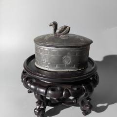 民國(guó)錫鴨鈕粉盒包老錫器錫壺錫爐錫盤錫罐錫盒錫茶葉筒錫雜_清茗敘瓷丶
