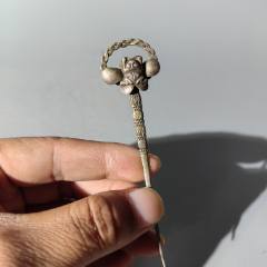 清末蛙形銀簪包老銀帽花銀釵銀掛件銀首飾銀鐲銀戒指_清茗敘瓷丶