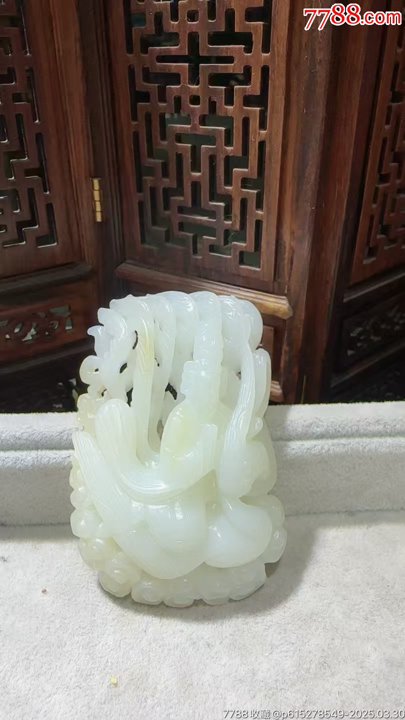 古い 白玉 唐物 人物像