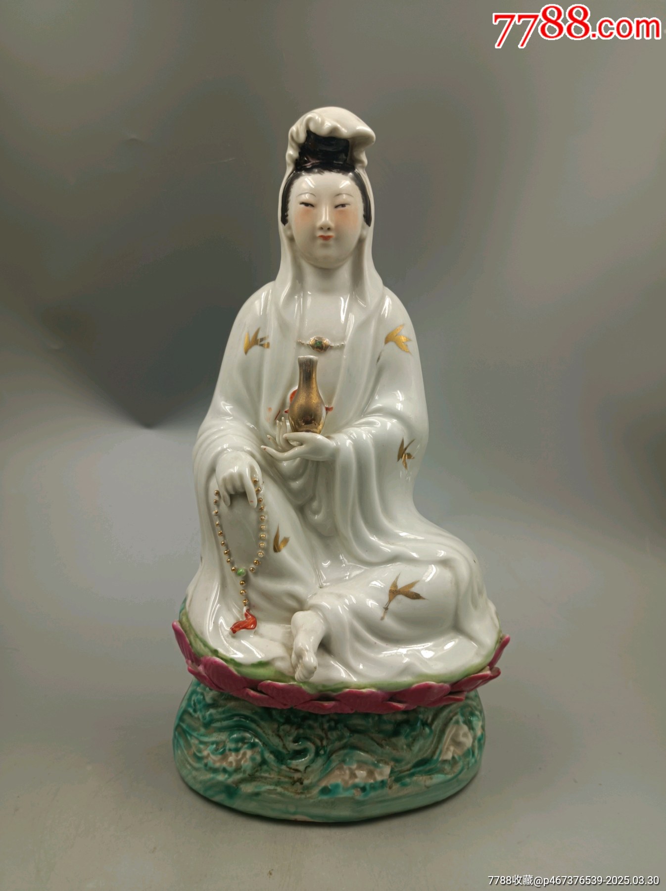 精美567景德镇雕塑瓷厂观音像_雕塑瓷/瓷雕_图片收藏_回收价格_7788老酒瓶