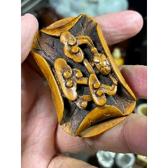 古玩舊藏清代黃楊木雕靈芝牌子_雷雷的店