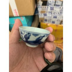 晚清福祿壽三星人物杯口徑6.5厘米高3.5厘米盤(pán)口兩三個(gè)小皮一個(gè)短沖不
