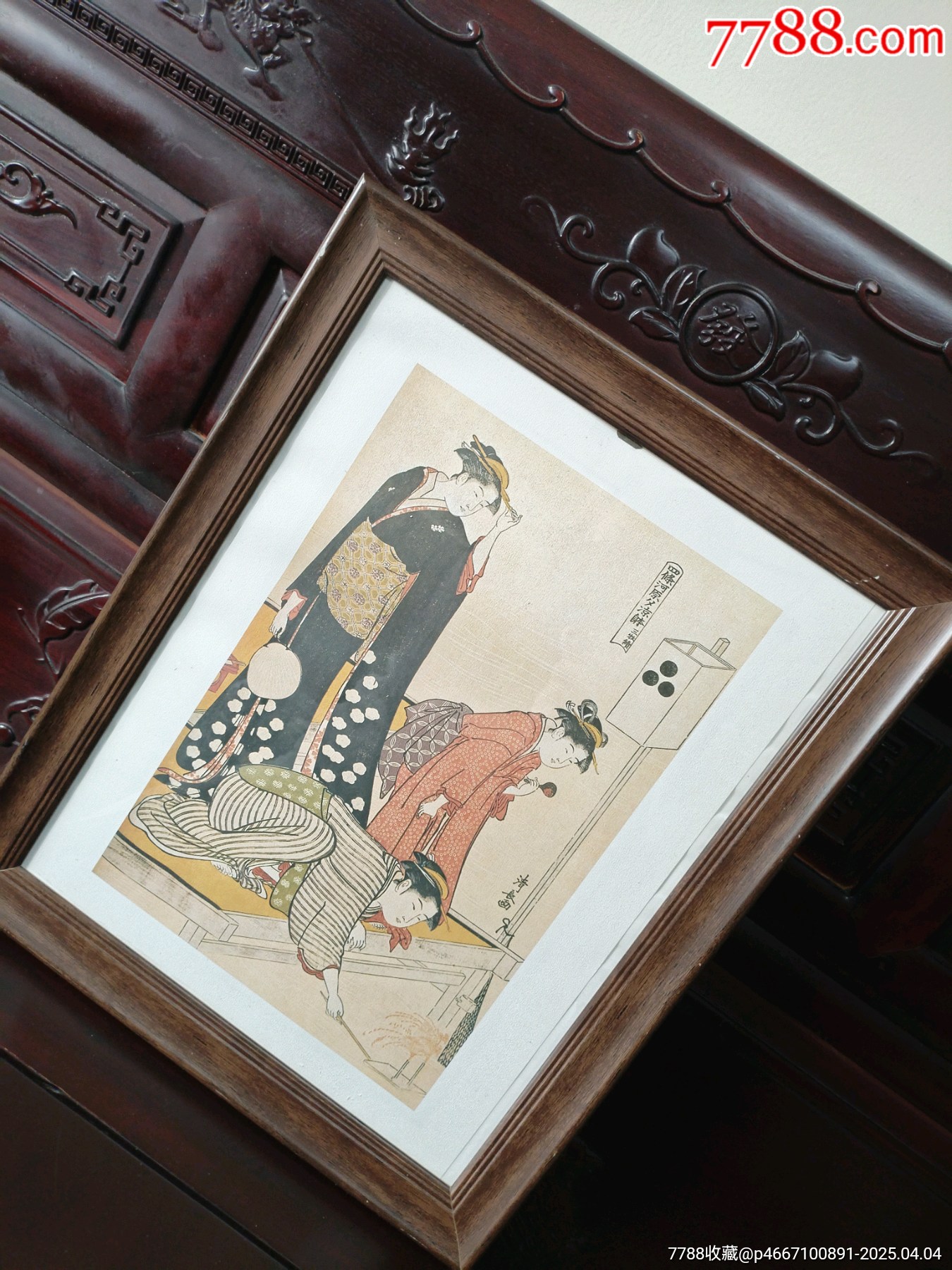 日本古典绘画,“浮世绘”,日本古代“浮世绘”绘画大师-清长作品,日本艺伎-价格:50.0000元-se105982255-人物国画原作-零售 ...