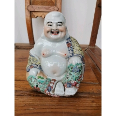 置物　弥勒佛 粉彩人物 民国粉彩弥勒佛_旧瓷器_一线藏宝阁【7788收藏】