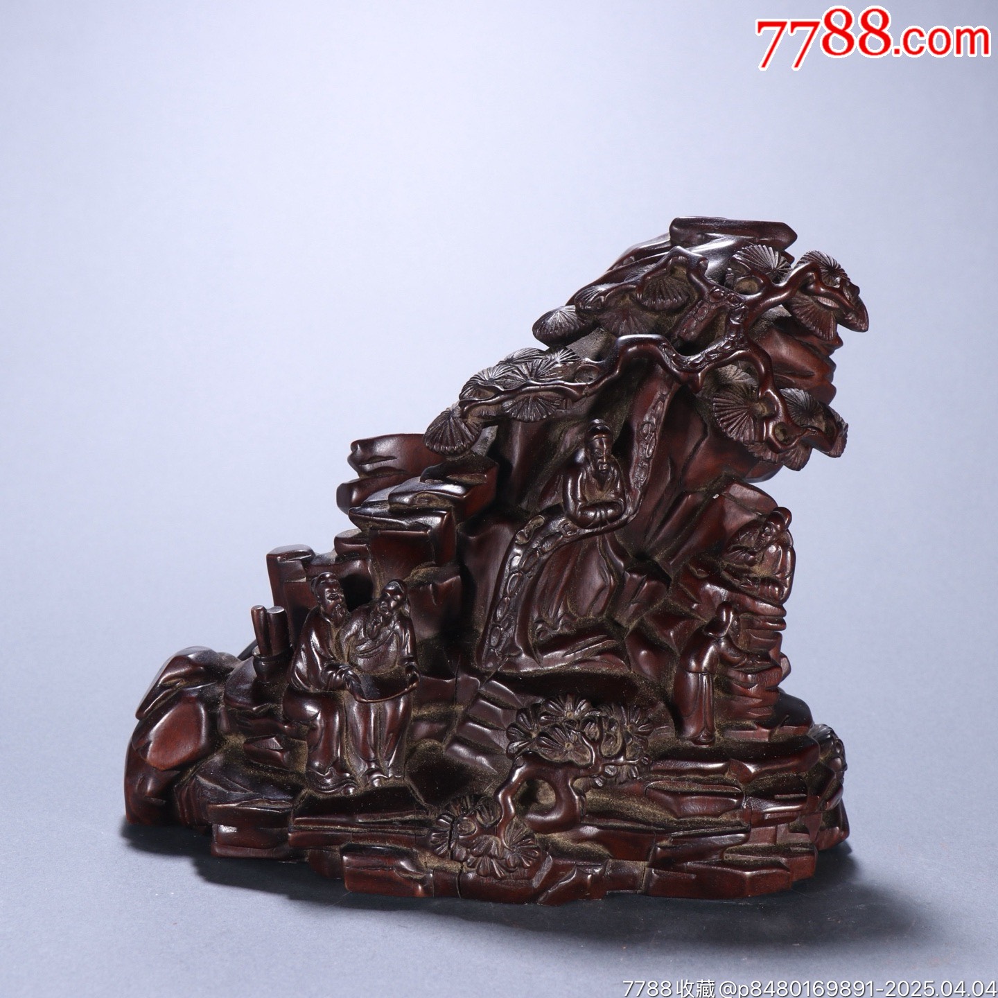 清代紫檀木人物山子摆件-价格:6600元-se105993679-木雕摆件-零售-7788收藏__收藏热线