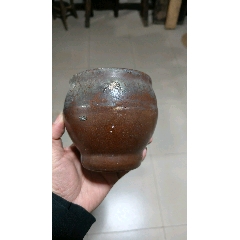 酱紫釉臼子，香炉-酱釉瓷/紫金釉-7788红宝书