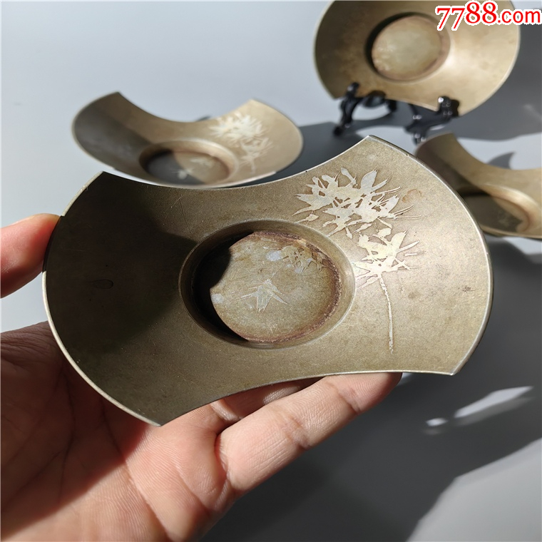 民國鋌形梅蘭竹菊松錫杯托一套包老錫器錫壺錫爐錫盤錫罐錫盒_價(jià)格650元【清茗敘瓷丶】_第2張_7788收藏__收藏?zé)峋€