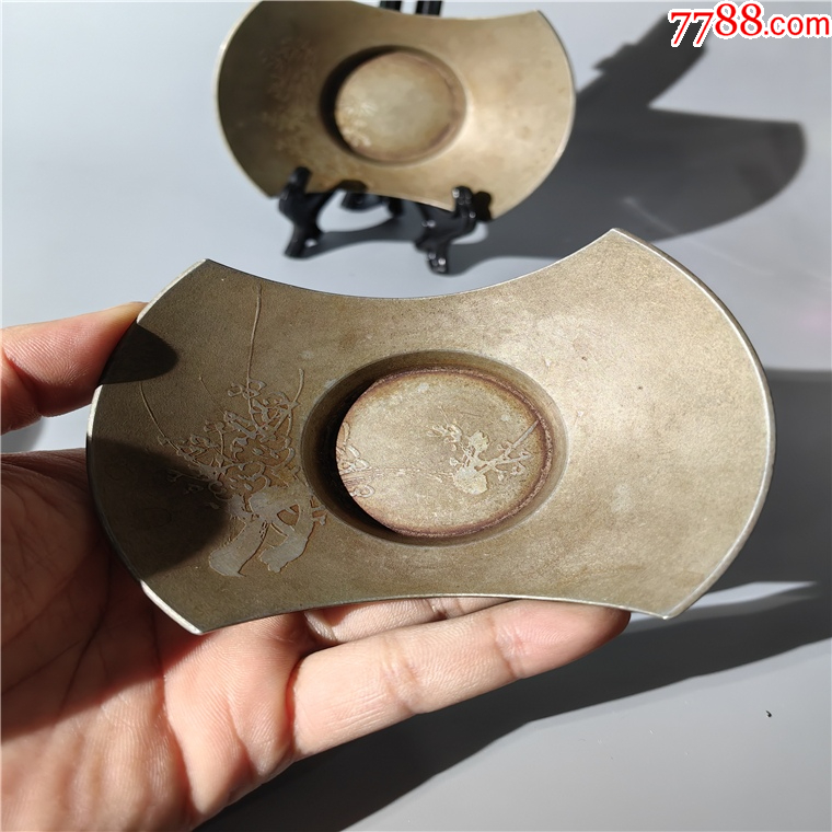 民國鋌形梅蘭竹菊松錫杯托一套包老錫器錫壺錫爐錫盤錫罐錫盒_價(jià)格650元【清茗敘瓷丶】_第4張_7788收藏__收藏?zé)峋€