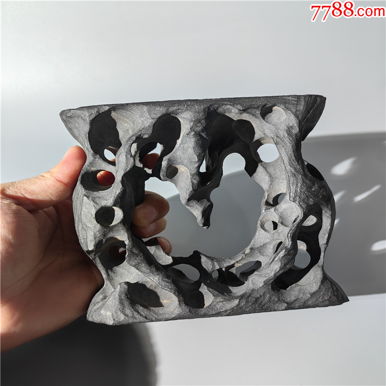 建國初鏤空靈璧石石座包老石器石槽筆筒山子筆架擺件工具禮器_價(jià)格350元【清茗敘瓷丶】_第2張_7788收藏__收藏?zé)峋€
