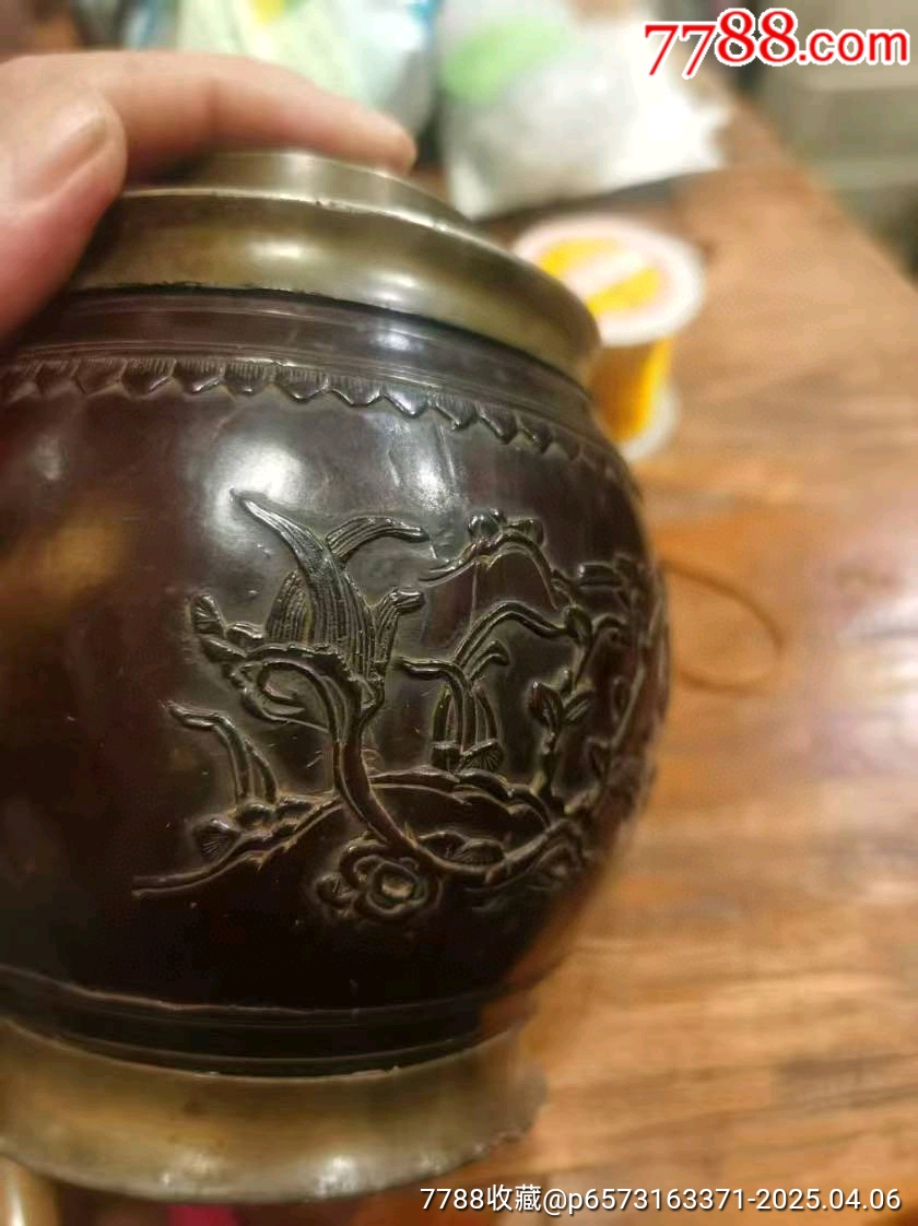 古玩舊藏清代椰子殼包錫茶葉罐_價格12000元【雷雷的店】_第4張_7788收藏__收藏熱線