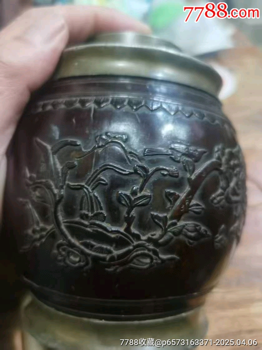 古玩舊藏清代椰子殼包錫茶葉罐_價格12000元【雷雷的店】_第5張_7788收藏__收藏熱線
