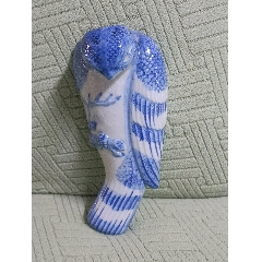 清代青花缠枝花卉喜字缸-青花瓷-7788旧书网