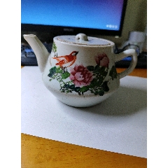 中国美術 古玩 清代 同治 六角粉彩皮球花紋樣 高足盤