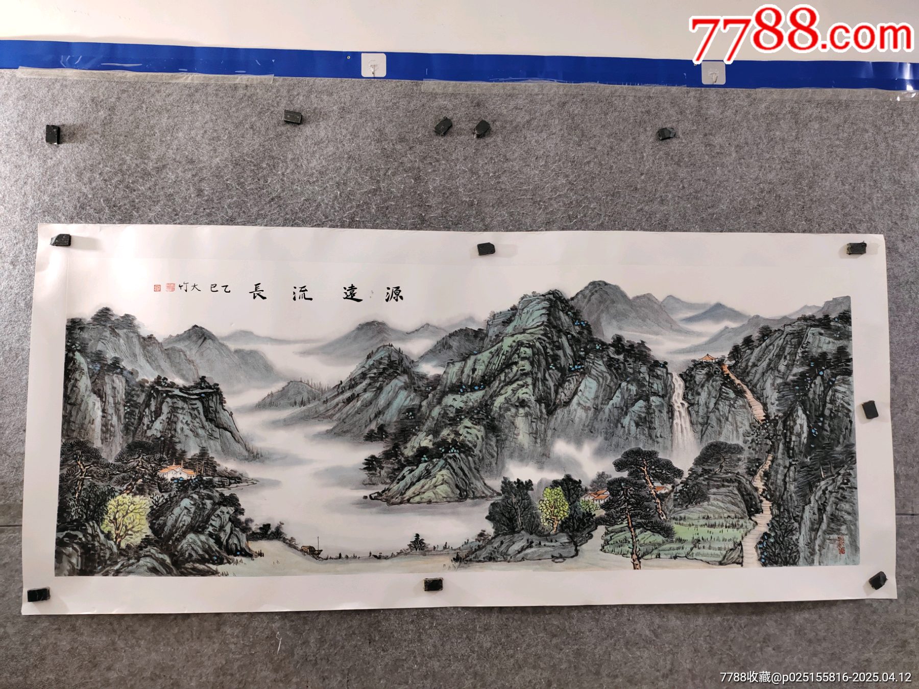 【得自画家本人，保真交流】黄大竹老师小六尺山水，已托裱，临沂市美协会员。_山水国画原作_懿诚美斋【7788收藏__收藏热线】