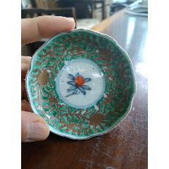 全品）清代粉彩描金花卉小碟_旧瓷器_悦云阁【7788红宝书】