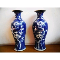 清時代青花 清代四喜青花罐喜字罐青花瓷器古董古玩喜字罐喜子将军罐仿古瓷