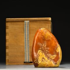 田黄石山水人物图印章_寿山石印_图片价格_收藏行情_7788集邮网