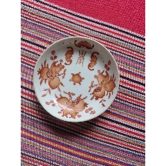 中国清代永和軒款豆青釉青花人物山水紋天球瓶、高さ31cm X径20cm
