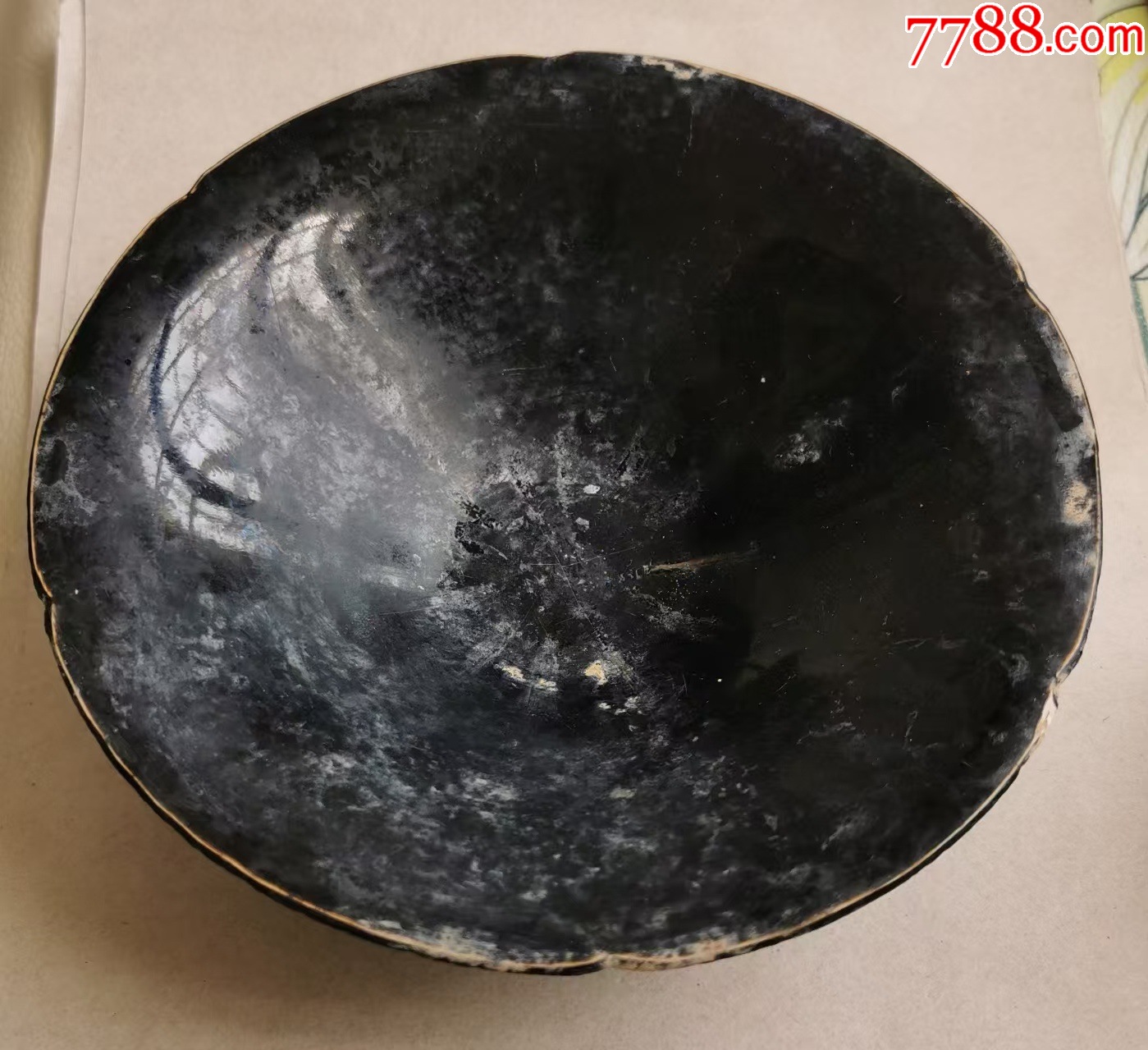 北宋定窑黑釉斗笠盏（有冲线）-黑瓷/天目瓷-7788红宝书