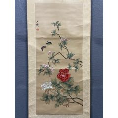 古董 書畫 肉筆 花蝶圖