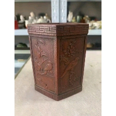 青花釉裏紅八宝文瓶 中国陶磁器