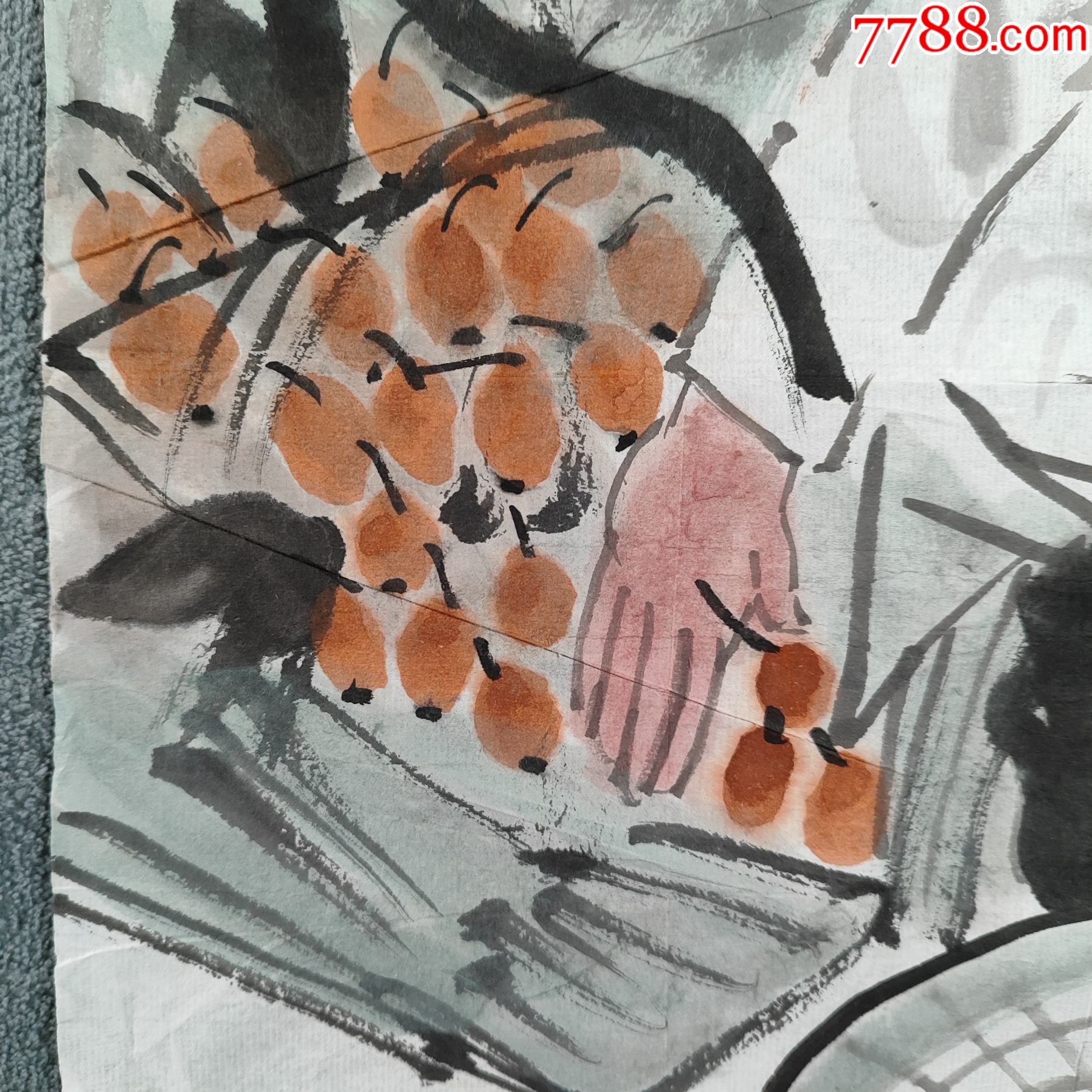 B44762號國畫寫意速寫人物芭蕉少女小社員49×49cm作者：周思聰_價格5890元【呈祥書畫苑】_第6張_7788收藏__收藏熱線