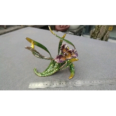 C8620青岛港铜胎掐丝珐琅赏瓶_其他景泰蓝/珐琅_胶东泉庄【7788