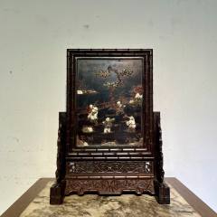 k清代・木彫り 收藏 【木架屏風掛屏掛飾 】 中國古美術品 時代物