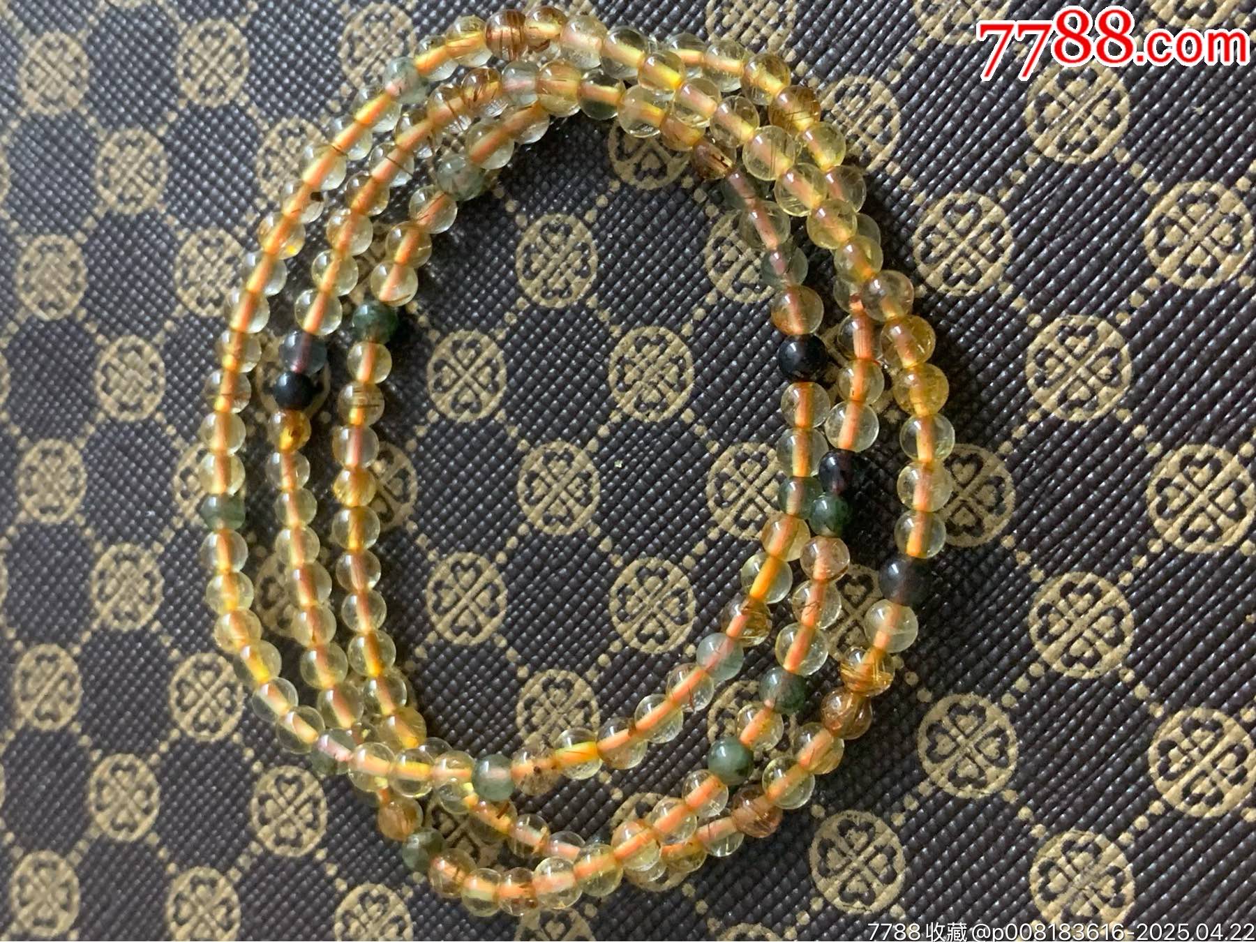 純天然金發(fā)晶多圈手串_價(jià)格31元_第1張_