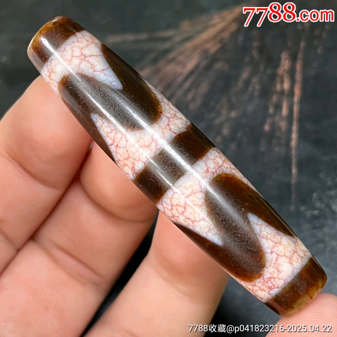 高油包浆龙血丝虎牙天珠x_天珠_收藏价格_交易出手_7788人民币收藏