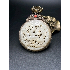 中国美術】 ☆ 官品 和田玉官員用翅管 ☆ 清朝期 長4.2cm 重11g