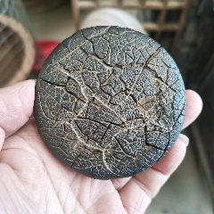 观赏石奇石天然造型石沙漠漆风凌石风砺石戈壁玛瑙原石龟纹开片泥