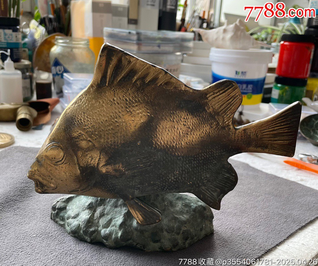 20240710J5212斤多的魚形銅書擋擺件重量：1070克_價(jià)格280元【遼南博雅齋】_第6張_7788收藏__收藏?zé)峋€