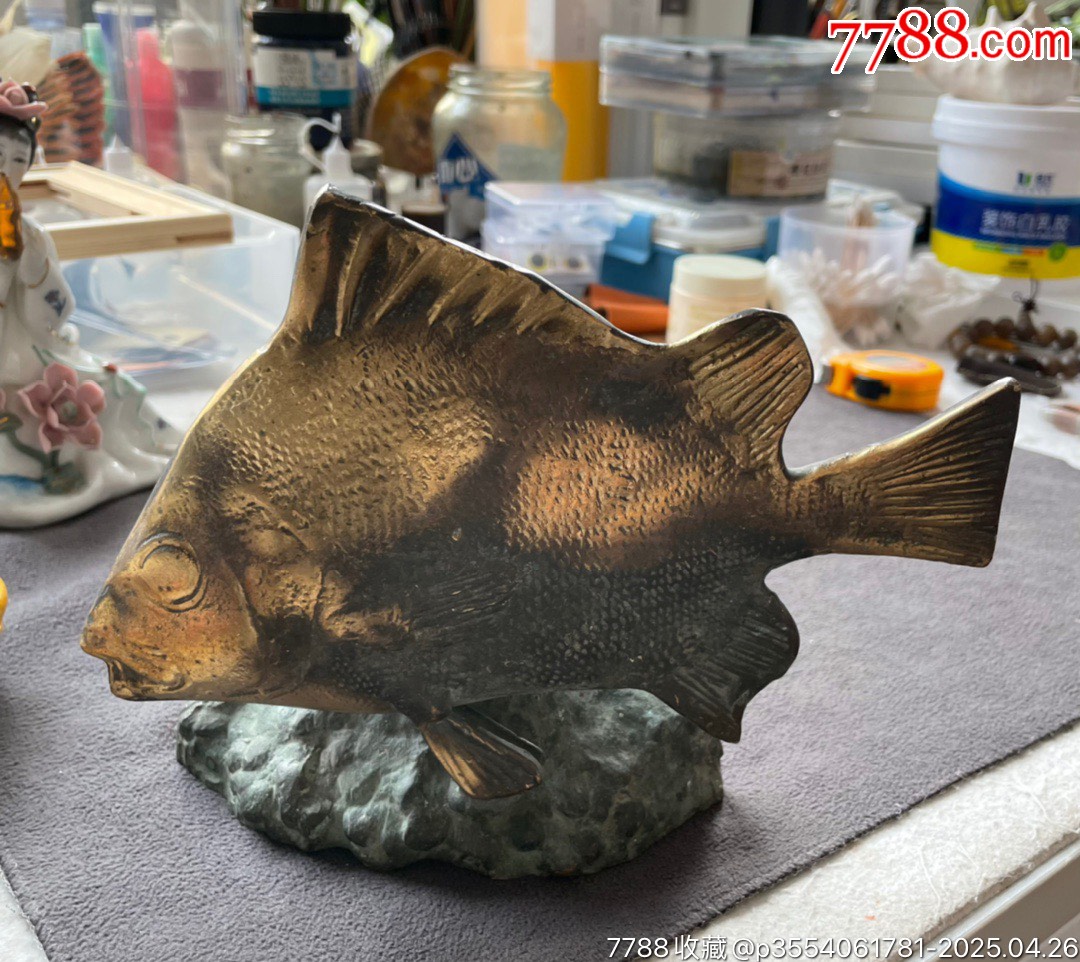 20240710J5212斤多的魚形銅書擋擺件重量：1070克_價(jià)格280元【遼南博雅齋】_第7張_7788收藏__收藏?zé)峋€