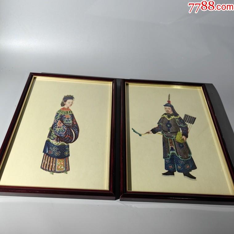 創(chuàng)匯外銷人物畫一對(duì)包老老字畫手繪國(guó)畫日本畫工筆山水人物_價(jià)格750元【清茗敘瓷丶】_第9張_7788收藏__收藏?zé)峋€