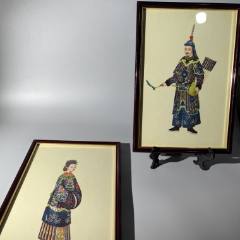 創(chuàng)匯外銷人物畫一對包老老字畫手繪國畫日本畫工筆山水人物(se106374213)_清茗敘瓷丶