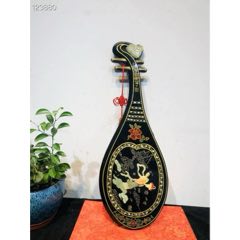 文革時(shí)期老壽山石，琵琶，漆器擺件！掛件！漆器螺鈿鑲百寶人物！-￥980 元_舊漆器_7788網(wǎng)