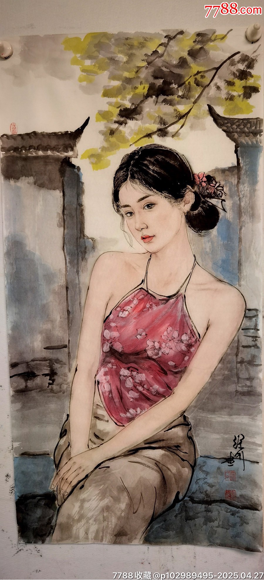 徐剛（仕女圖）_價格5500元_第9張_7788收藏__收藏?zé)峋€