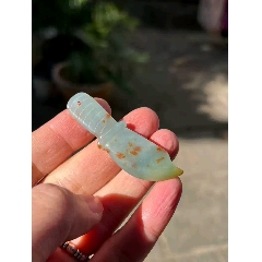 古玩舊藏翡翠關(guān)刀掛件_雷雷的店