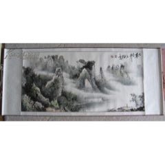 4233范冉橫幅水墨畫-九寨春早_遼南博雅齋
