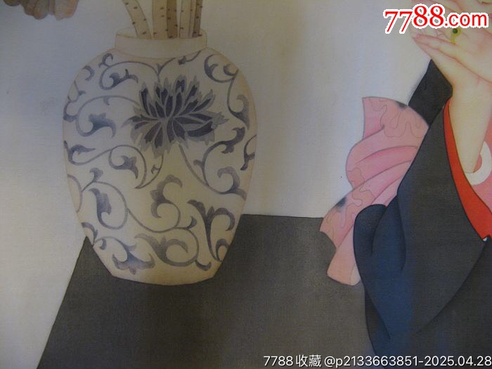 4210J007王美芳工筆絹畫-沉思女????_價格1200元_第4張_7788收藏__收藏熱線