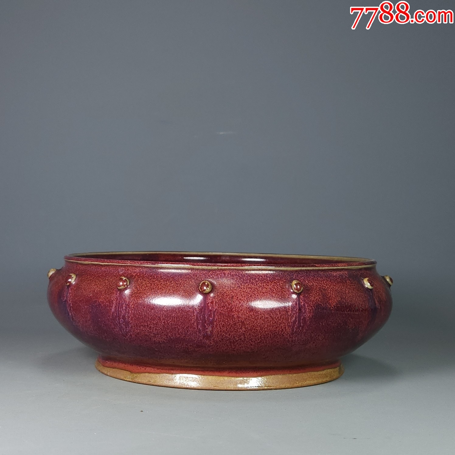 宋代鈞窯红釉宋徽宗御用筆洗奉華御用底款 宋代鈞窯红釉宋徽宗御用筆洗奉華御用底款