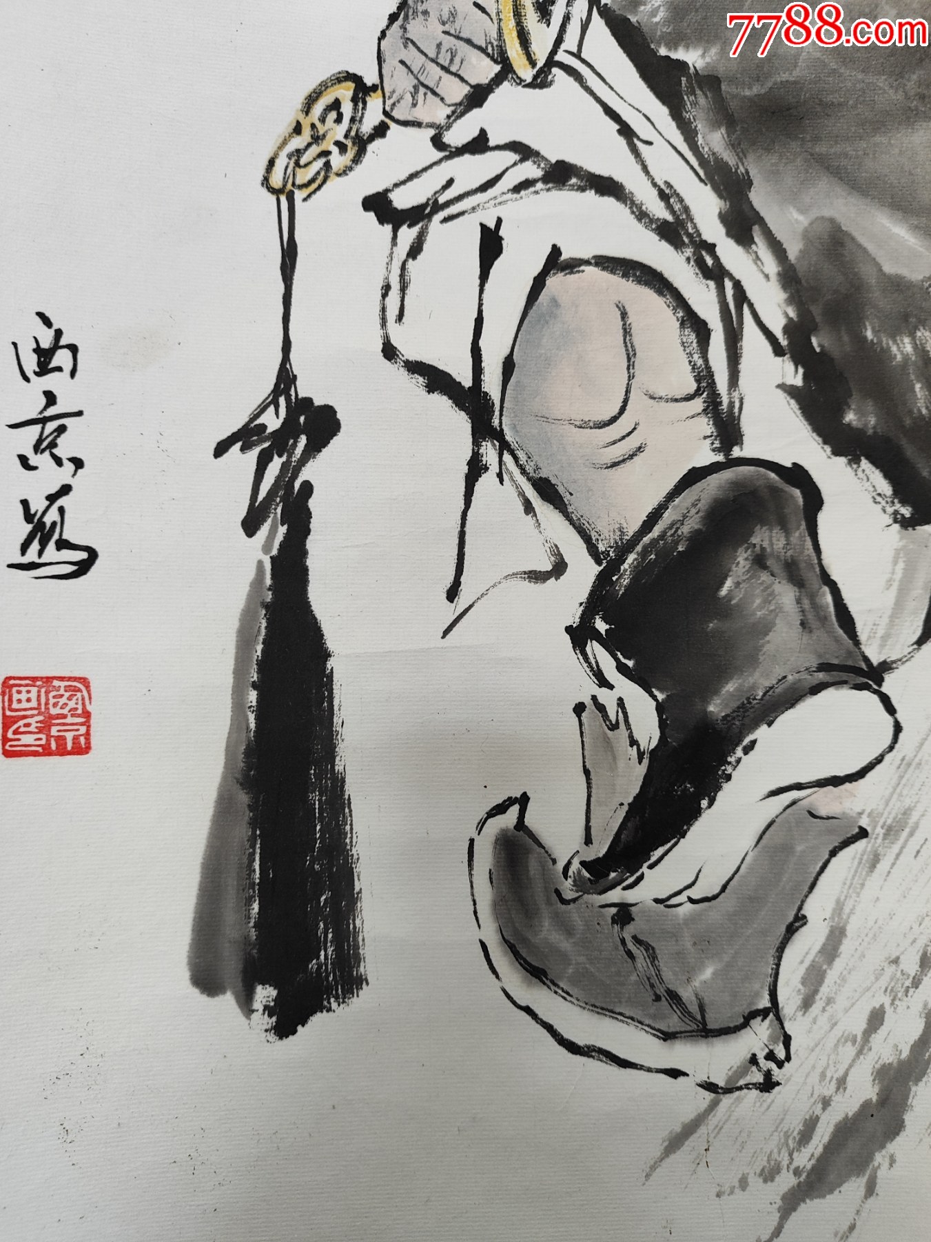 1945號卷軸國畫寫意人物鐘馗鐘馗圖畫心69×40cm作者：王西京_價格38900元【呈祥書畫苑】_第7張_7788收藏__收藏熱線
