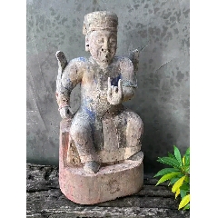 清代木雕造像真人文昌帝君玄武大帝菩薩財(cái)神老佛像_雷雷的店