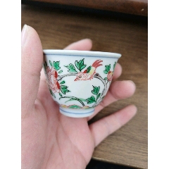民國(guó)五彩花鳥紋茶杯