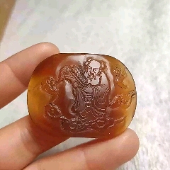 古玩舊藏瑪瑙八仙漢鐘離背云_雷雷的店