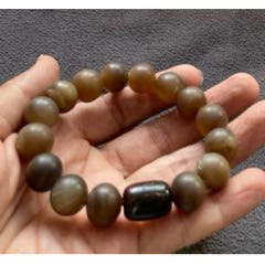 20240708直徑約1.4厘米角質(zhì)圓珠手串_遼南博雅齋