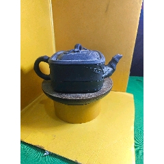 宜兴紫砂一厂老壶原矿朱泥砂全手工鎏金描金仿古壶顾景舟紫砂壶_