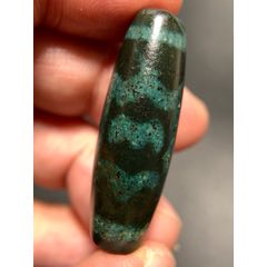 藏传满朱砂虎牙象雄天珠38*13.8毫米-天珠-7788红宝书