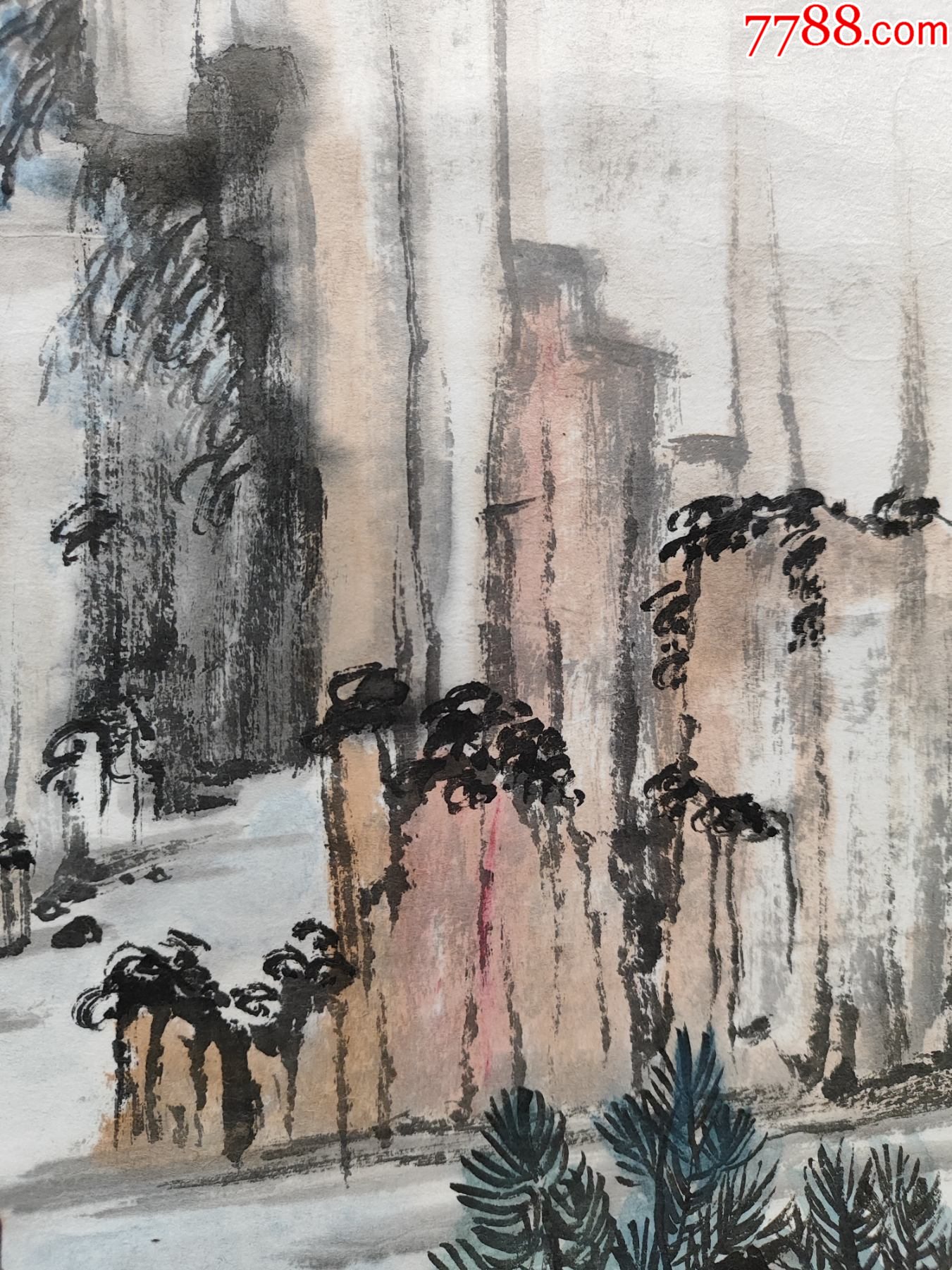 2251號(hào)卷軸國畫寫意山水雙帆出峽畫心66×34cm作者：黃君璧_價(jià)格19800元【呈祥書畫苑】_第5張_7788收藏__收藏?zé)峋€